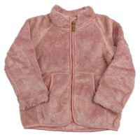 Starorůžová plyšová bunda H&M