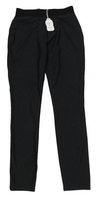 Nové - tmavošedo-čierne melírované športové legíny zn. Next