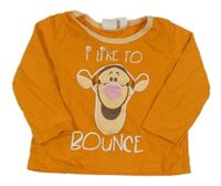 Oranžové triko s Tygrem a nápisy Disney