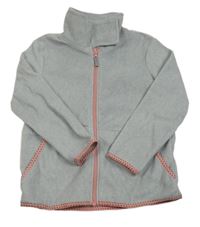 Svetlosivá melírovaná fleecová prepínaci mikina alive