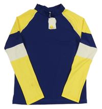 Nové - safírovo-žluto-bílé UV triko Boden