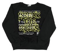 Čierna mikina s nápismi YOUNG IDOLS