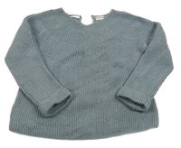 Sivý pletený sveter ZARA