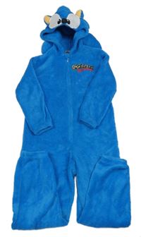 Modrá plyšová kombinéza s kapucí - Sonic H&M