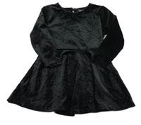 Čierne trblietavé zamatové šaty LC WaIKIKI