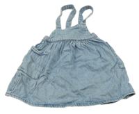 Svetlomodré šisované cargo rifľové šaty ZARA