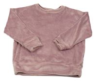 Staroružová plyšová oversize mikina Next