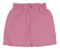 Ružová paper bag rifľová sukňa little kids