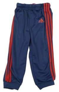 Tmavomodro-červené sportovní tepláky Adidas