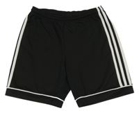 Čierno-biele funkčné športové kraťasy Adidas