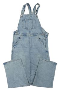 Světlemodré plísňové riflové laclové kalhoty H&M