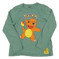 Olivové tričko s pokémonem C&A