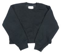 Čierna crop mikina ZARA