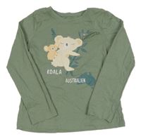 Olivové pyžamové tričko s koalami Topolino