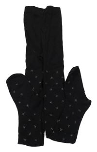 Čierne pančuchy s hviezdičkami PRIMARK