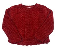 Červený žinylkový vzorovaný sveter Tommy Bahama