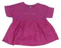 Fůžovo-fialové tričko s nápisom Next