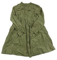 Khaki manšestrové propínací šaty Kiabi