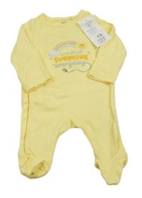 Nové - Žltý overal s dúhou a včelou F&F