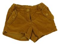 Hnědé manšestrové chino kraťasy JBC