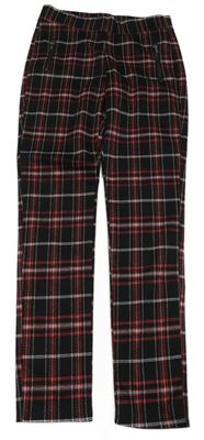 Černo-červeno-bílé kostkované tregíny C&A