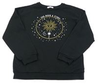 Černá mikina se sluncem Primark