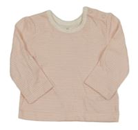 Bílo-růžové pruhované triko Early Days