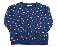 Tmavomodrá bodkovaná á mikina M&S