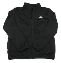 Černá sportovní propínací mikina s logem Adidas