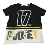 Černo-bílé tričko s číslem - Pudsey George