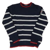 Tmavomodro-sivý sveter s pruhmi Kangaroos