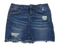 Tmavomodrá rifľová sukňa s vyšúchaním Name it