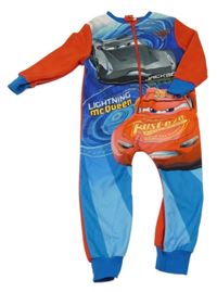 Modro-červený fleecový overal s Bleskem McQueenem Disney