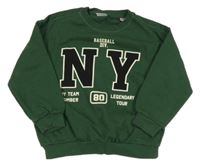 Tmavozelená mikina s nápisom Zara