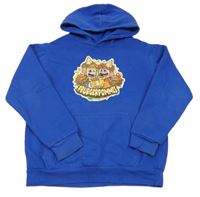 Modrá mikina s kluky a kapucňou
