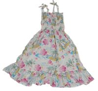 Biele plátenné šaty s Barbie