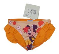 Nové - Oranžové plavkové kalhotky s Minnie Disney
