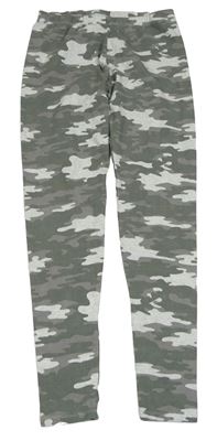 Kaki-sivé army legíny Primark