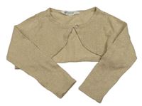 Zlaté svetrové ľahké trblietavé bolerko H&M