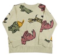 Smotanová mikina s dinosaurami zn. Primark