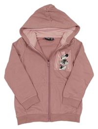 Staroružová prepínaci mikina s Minnie a kapucňou Disney