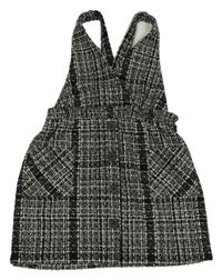 Černo-bílé vzorované úpletové šaty Matalan