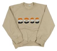 Svetlobéžová mikina s nápisom