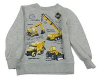 Sivá melírovaná mikina s bagrami Dopodopo