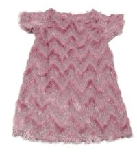 Ružové chlpaté vzorované podšité šaty Pep&Co