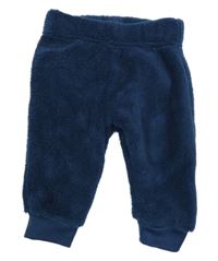 Tmavomodré chlupaté tepláky Ergee