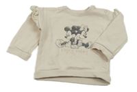 Smotanová mikina s Mickem a Minnie George
