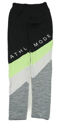 Černo-zeleno-šedé sportovní legíny H&M