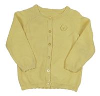 Žltý prepínaci sveter s 3D květem Nutmeg