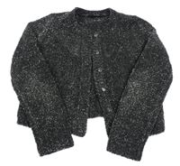 Antracitovo-strieborný prepínaci crop sveter George